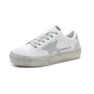 Retro color-brushed casual sneakers 