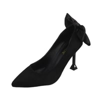 Sexy pointed toe stiletto heels French bow temperament shallow mouth versatile high heels 
