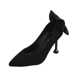 Sexy pointed toe stiletto heels French bow temperament shallow mouth versatile high heels 
